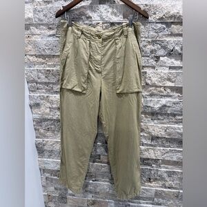 J. Crew women’s  Cargo Pants‎ khaki size 10 55% linen very comfy
